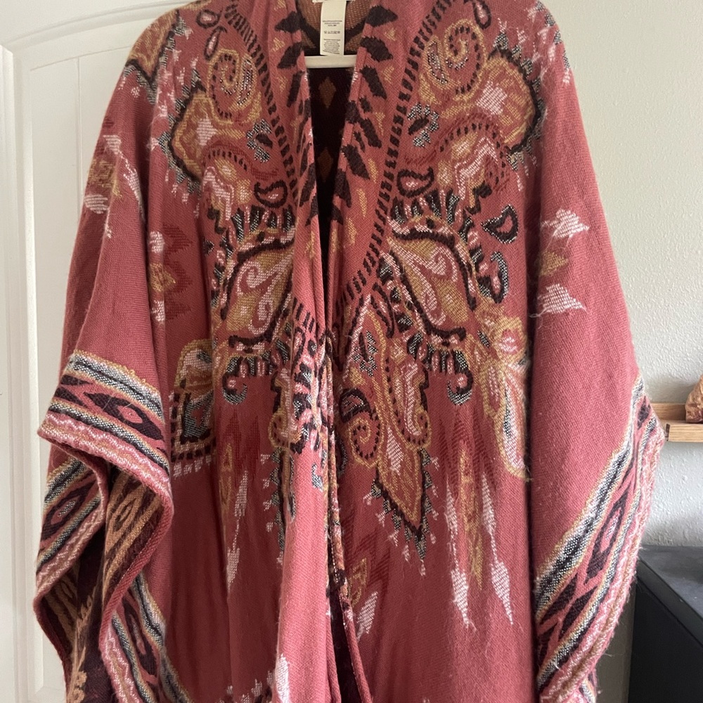 Free People Poncho, worn once!